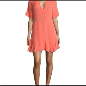 ALC Coral Silk Minidress